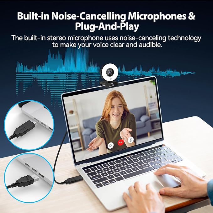 papalook 4K Autofocus Webcam - Image 4
