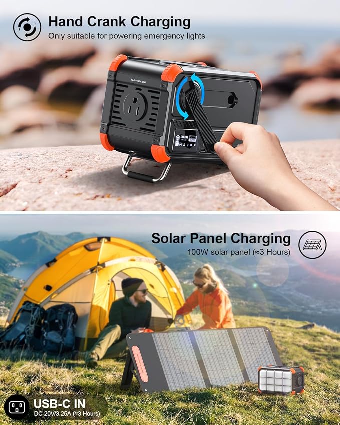 BROWEY Portable Power Station 153Wh Camping Small Solar Generator - Image 4