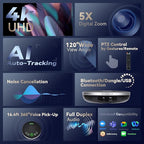 TONGVEO 4K Conference Room Camera System, AI Auto-Tracking PTZ Camera 5X - Image 2