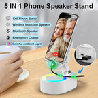 Wireless Induction Audio Bluetooth Speaker 5in1 Phone Holder Emergency - Image 3
