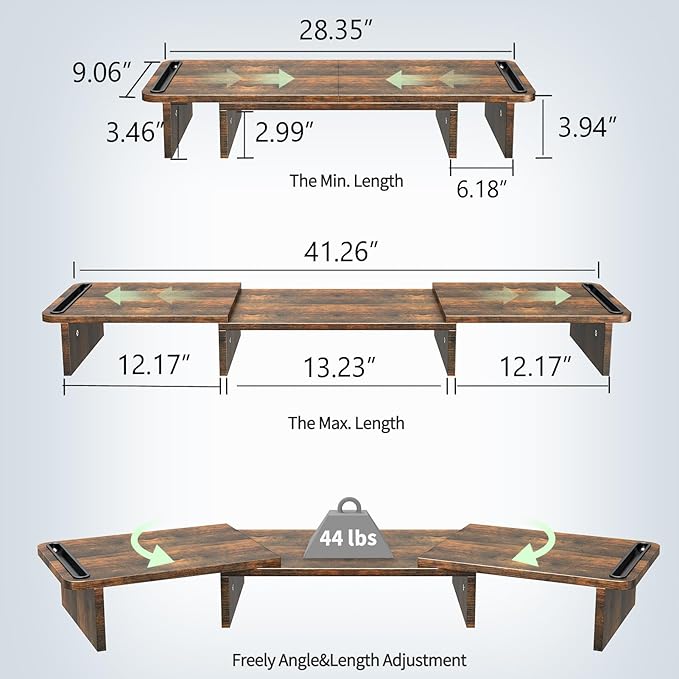Zimilar Dual Monitor Stand Riser, Monitor Stand - Image 2