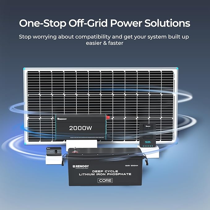 Renogy 12V 200Ah Lithium LiFePO4 Deep Cycle Battery, 5000+Deep Cycles, 200A BMS - Image 2