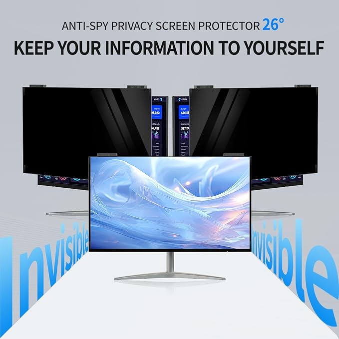 Magnetic Computer Privacy Screen 23.6 inch, Hanging Privacy Screen - Image 3