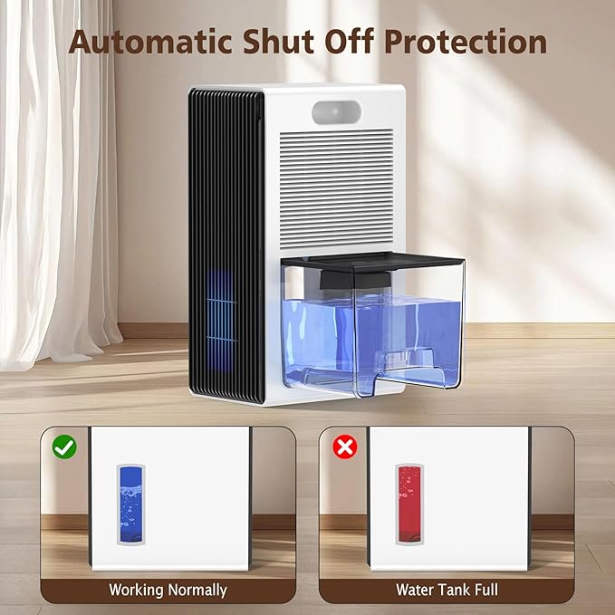 NineSky Dehumidifiers for Home, 95 OZ Water Tank, Dehumidifiers for Bathroom - Image 6