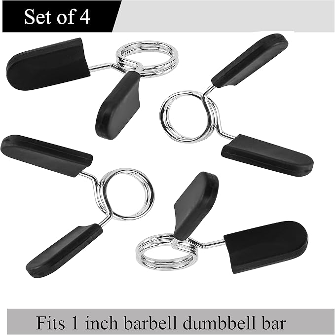 Barbell Clamps Dumbbell Spring Clip Circlip Collars 1 Inch Weight Bars Clips - Image 3