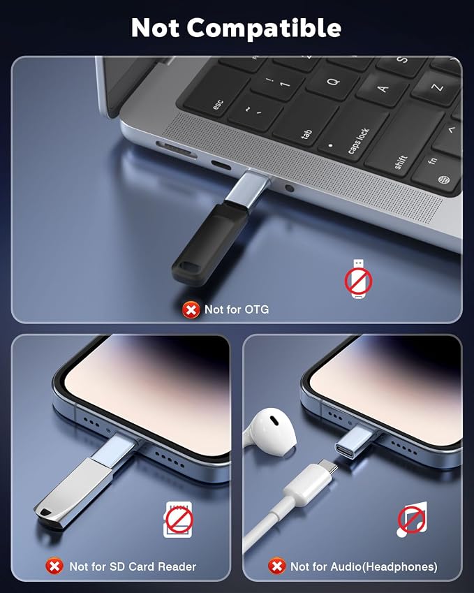 MoKo USB C to Lightning Adapter 4 Pack, Not - Image 3