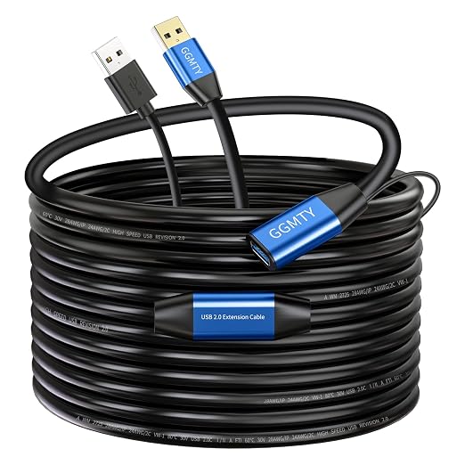 USB 2.0 Type A Male to A Female Active Repeater Extension Cable 65ft, High by Unknown