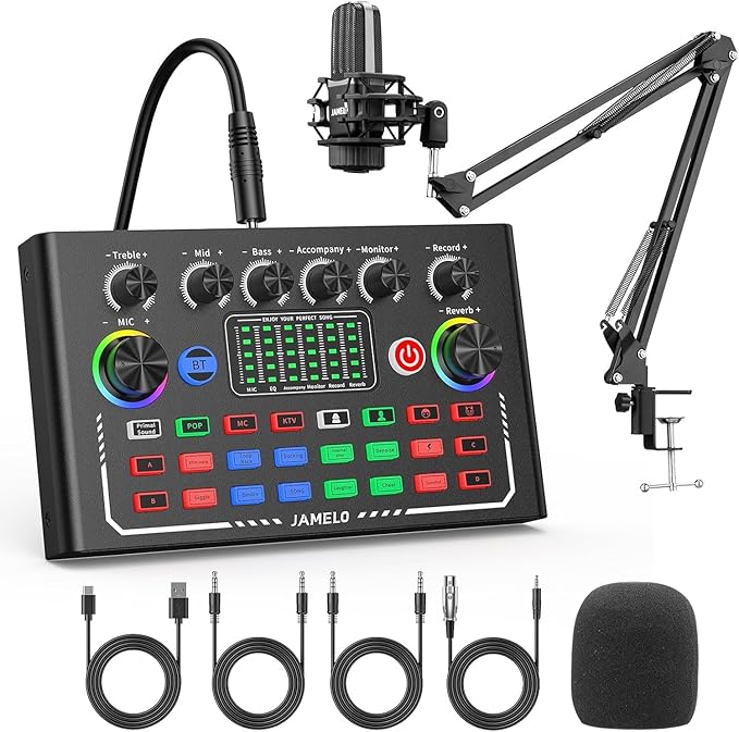 Podcast Equipment Bundle, Studio Equipment Kit by Camola