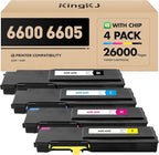 6600 6605 Toner Cartridge Set 4-Pack High Capacity Replacement - Image 3