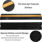 Reliancer 4 Pack 1-Channel Rubber Cable Protector Ramp Traffic Speed Bump - Image 5