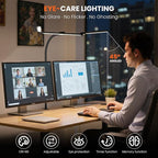 LED Desk Lamp for Office Home, 3 Head Adjustable Computer Monitor light Bar - Image 3