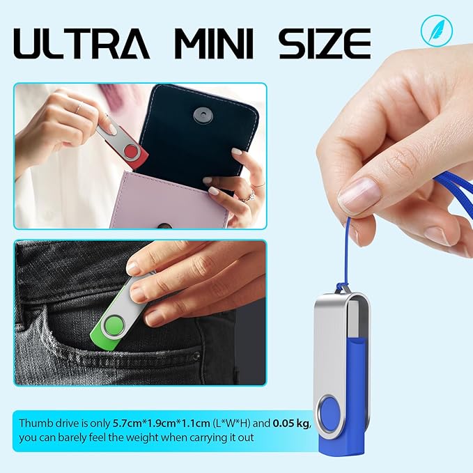 FEBNISCTE Flash-Drive 8 GB 10 Pack 2.0 USB Thumb Drive USB Drive Pack USB- - Image 5
