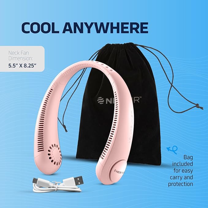 Portable Neck Fan -3 Speed Rechargeable Bladeless Neck Cooler, Personal Neck Fan - Image 7