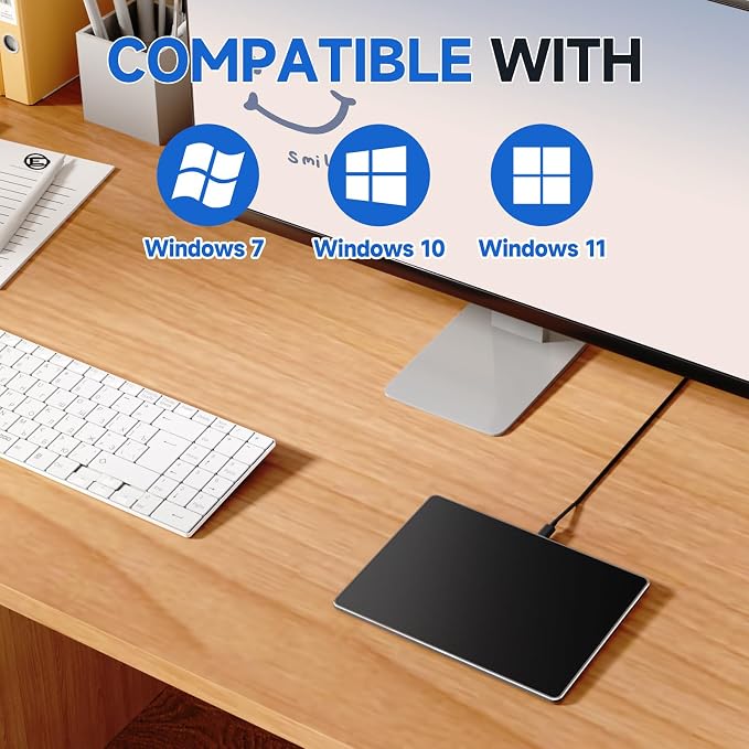 Wired Trackpad for Windows 10/11, High-Precision Multi-Touch Portable Trackpad - Image 2