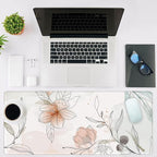 Mouse Pad Large Flowers Watercolor Texture Non-Slip Gaming Desk Mat - Image 2