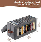 4 Pack DVD Storage Box with Visible Window, Dustproof CD/DVD Case Holder - Image 2