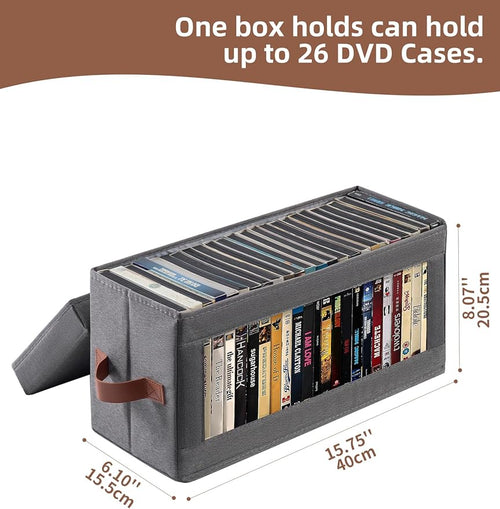 4 Pack DVD Storage Box with Visible Window, Dustproof CD/DVD Case Holder - Image 2