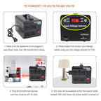 Yinleader 1000W Voltage Converter Transformer 1000 Watt Step Up/Down Converter - Image 3