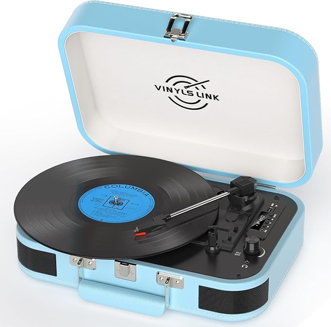 VINYLS LINK Vinyl Record Player 3 Speed ​​Bluetooth Turntable Belt Drive LP - Image 9