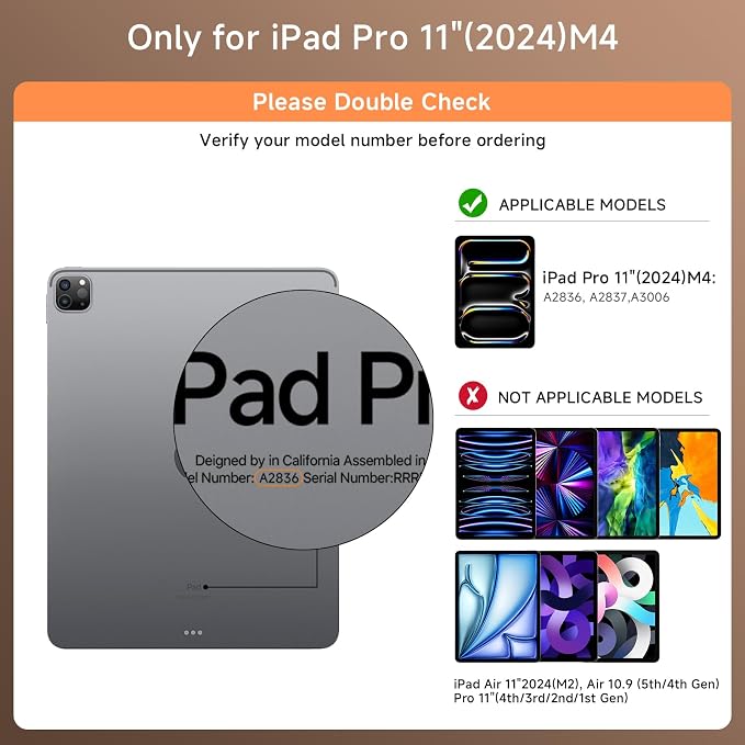 Transparent Case with Keyboard for 2024 iPad Pro 11-inch, with 7-Color Backlit - Image 2