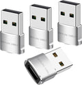 USB to USB C Adapter 4 packs for iPhone Fast Charging, Transfer and Type C OTG by Unknown