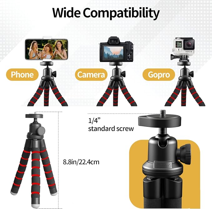 Sensyne Phone Tripod, Flexible Cell Phone Tripod - Image 4