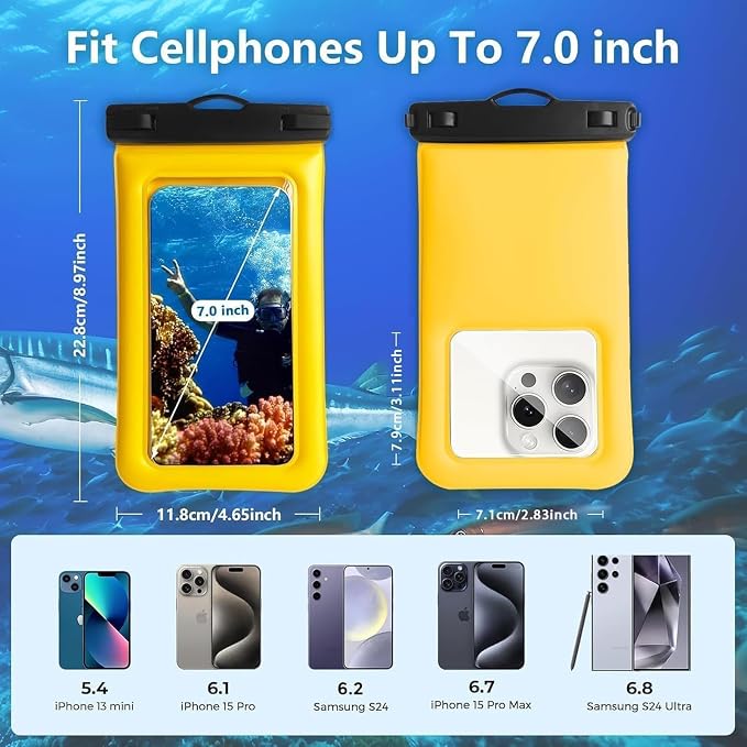Floatable Soap Bubble Waterproof Phone Pouch/Case - Image 3