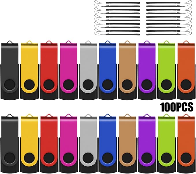 EASTBULL Flash Drives Bulk 2GB USB Thumb Drive 100 Pack USB 2.0 Memory Stick by EASTBULL