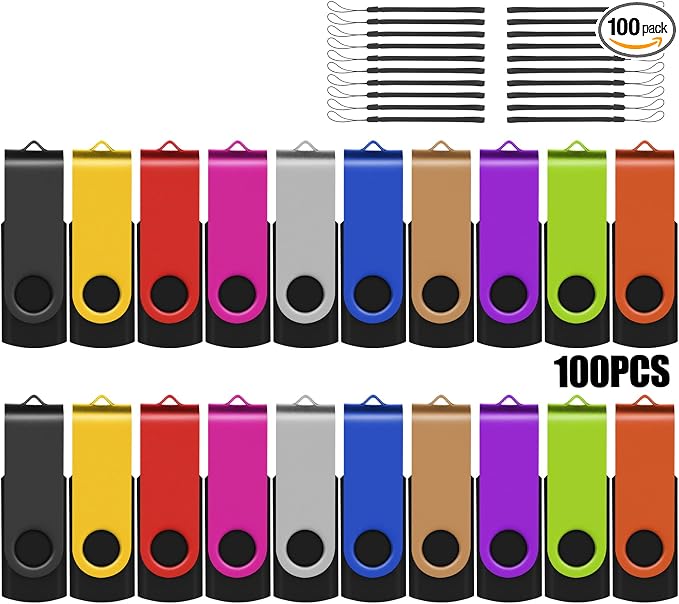 EASTBULL Flash Drive Bulk 8GB USB 100 Pack by EASTBULL