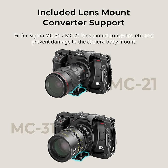 SmallRig Cage for Blackmagic Design Cinema 6K, Only for BMCC 6K, Full/Half Cage - Image 4