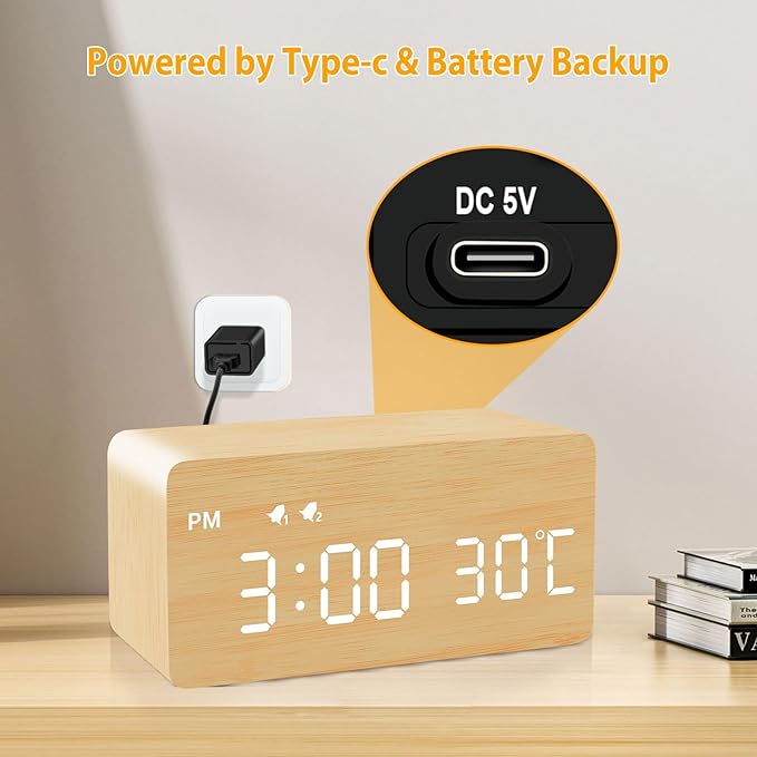 MOSITO Digital Wooden Alarm Clock - Image 6
