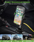 2025 Upgraded Cup Phone Holder for Car, Universal No Shaking Cup Holder Phone - Image 2