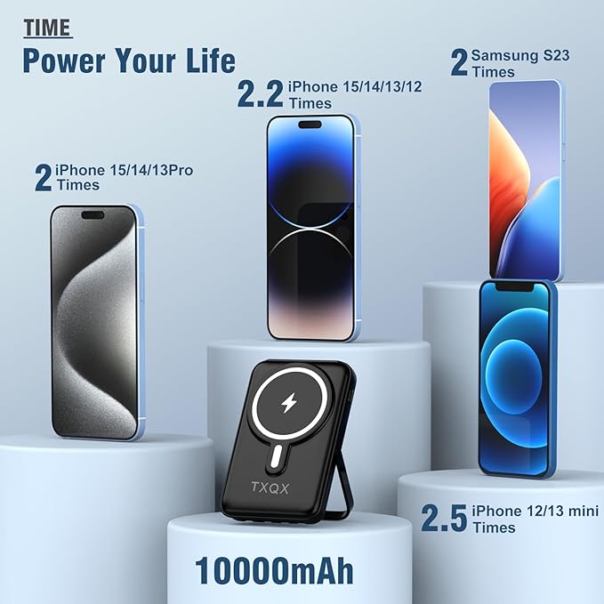 Wireless Portable Charger 10000mAh, Magnetic Power Bank - Image 7