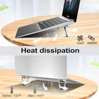 Laptop Stand for Desk, Portable Anti-Slip Keyboard Riser, Zinc Alloy Keyboard - Image 3