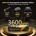 Mupoer Rechargeable AA Batteries 16 Count, Lithium Batteries AA 1.5V 3600mWh - Image 8