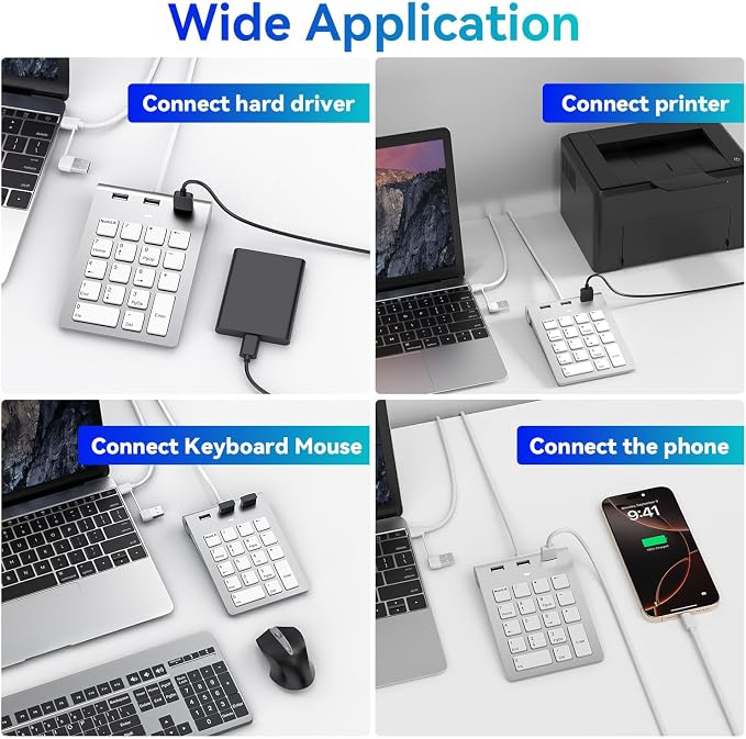 Wired Numeric Keypad USB-C & USB-A - Image 4