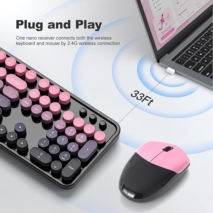 KNOWSQT Wireless Keyboard and Mouse Combo - Image 2