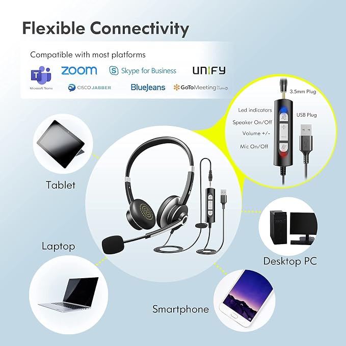 Earbay USB Headset with Microphone - Image 2