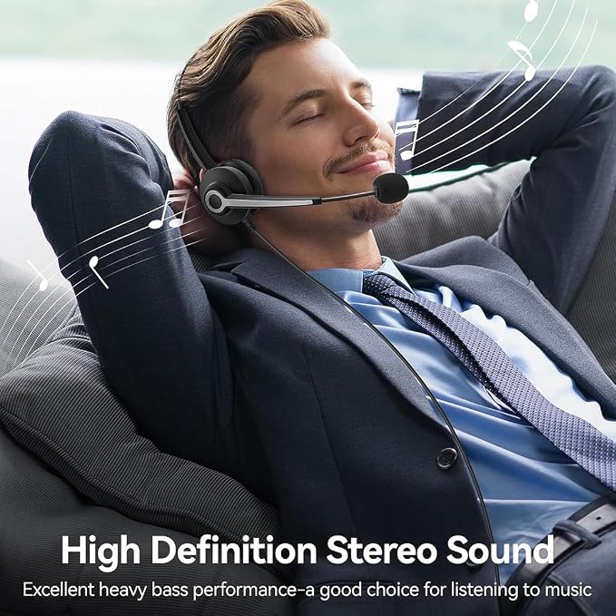 Wantek Monaural Corded USB Headsets - Image 4