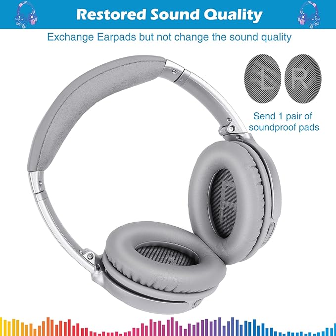Ear Pads for Bose QuietComfort 35 ii, Premium Softer Leather Replacement Pads - Image 5