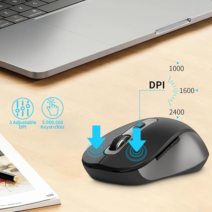Wireless Mouse for Laptop, Chromebook, Silent Wireless Mouse - Image 5