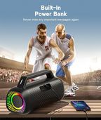 Ortizan Portable Bluetooth Speaker Loud, 80W Peak, Bass Up, 20H Playtime - Image 4