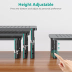 WALI Dual Monitor Stand for Desk, Desk Monitor Riser 3 Height Adjustable - Image 2