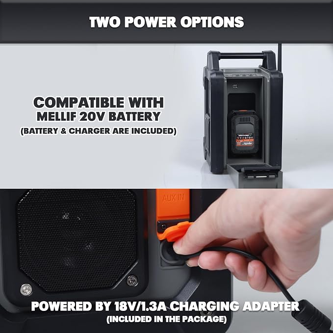 Mellif Jobsite Radio Speaker Compatible - Image 2