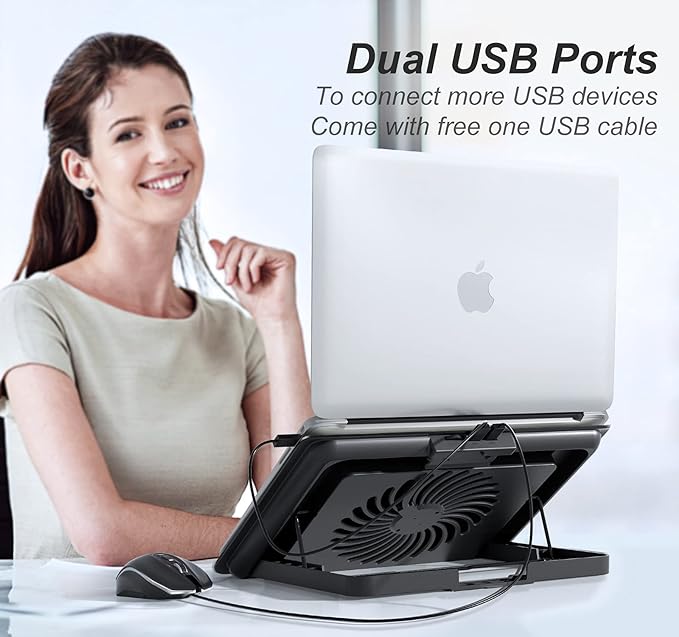 ICE COOREL Aluminum Laptop Cooling Pad, Laptop Cooler Stand - Image 4