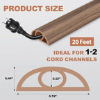 Floor Cord Cover for Wires on Floor Self Adhesive Cord Hider Floor Cable - Image 6