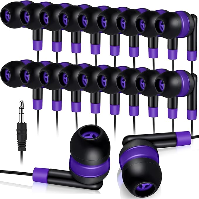 Kanayu 100 Pack Wired Earbuds Bulk by Kanayu