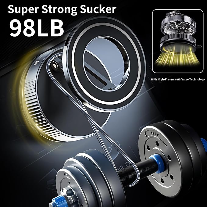 360° Vacuum Suction Cup Magnetic Car Phone Holder, Foldable Portable Magnetic - Image 4