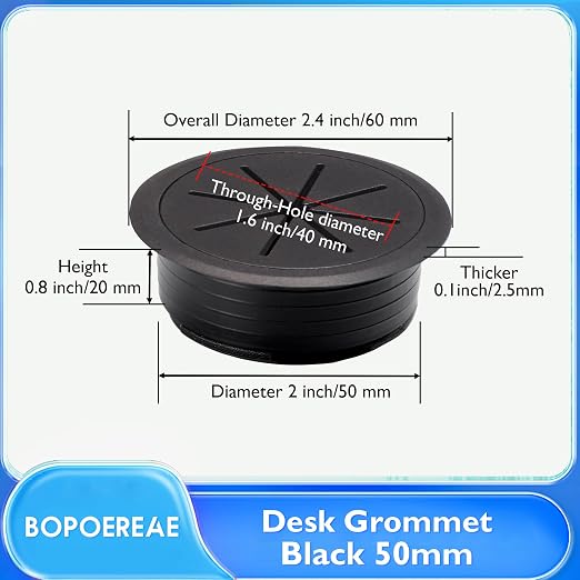 Desk Grommet 2", Desk Hole Cover - Image 8
