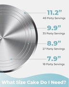 Kootek Aluminium Alloy Revolving Cake Stand 12 Inch Rotating Cake Turntable - Image 3